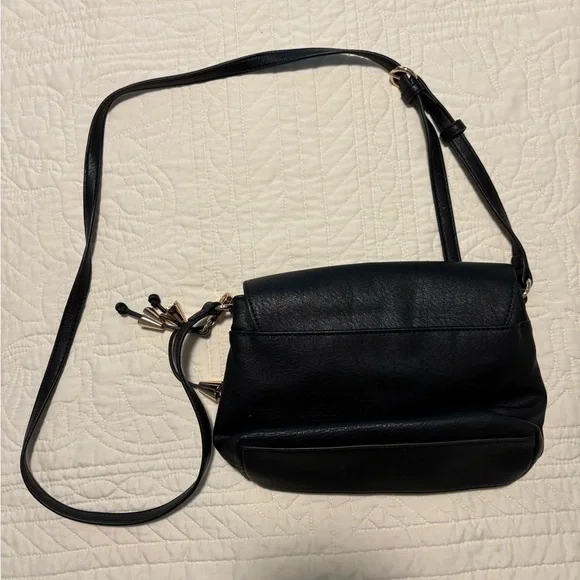 NWOT LC Lauren Conrad Blair Leather Crossbody Bag - Black - Picture 12 of 13